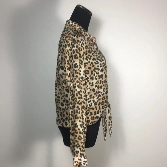 New Bella Dahl‎ Leopard Front tie shirt - Picture 5 of 8